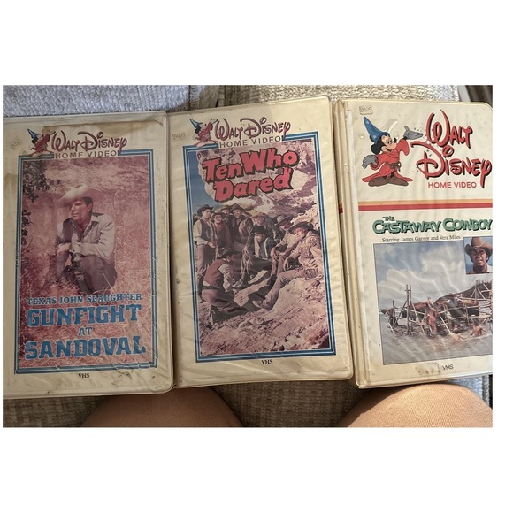 Walt Disney Home Video VHS‎ Lot Western Movies Texas John Castaway Cowboy - Picture 1 of 9